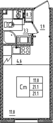 Купить Студию в ЖК Дыбенко парк в Санкт-Петербурге. Вариант № 6609596, 0, площадь -  квм, цена 6478607 рублей