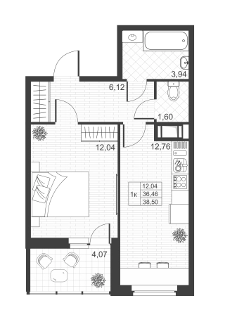 Купить двухкомнатную квартиру в Ленинградской области. Вариант № 75786, 0, площадь -  квм, цена 5455500 рублей