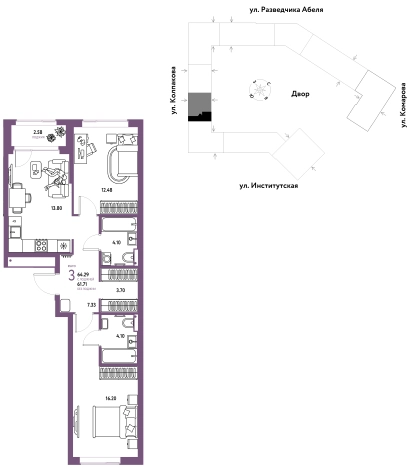 Купить квартиру на улице Мира в Мытищах. Вариант № 10493368, 0, площадь -  квм, цена 26800000 рублей