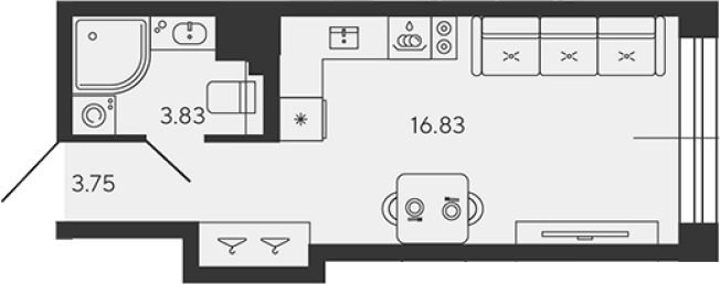 Купить Студию в новостройках в ЖК BASHNI ELEMENT в Санкт-Петербурге. Вариант № 4161976, 0, площадь -  квм, цена 11349430 рублей