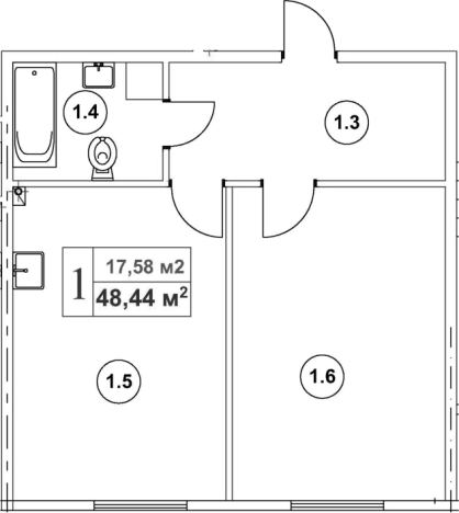 Купить квартиру в новостройках в Гатчине. Вариант № 77382, 0, площадь -  квм, цена 8249640 рублей