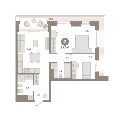 Купить двухкомнатную квартиру у метро Фонвизинская в Москве. Вариант № 8625351, 0, площадь -  квм, цена 37060000 рублей