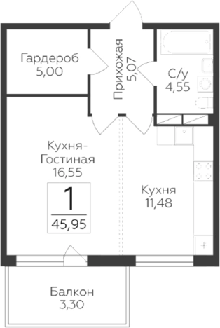 Купить однокомнатную квартиру в ЖК Финский квартал в Ленинградской области. Вариант № 9630394, 0, площадь -  квм, цена 6125595 рублей
