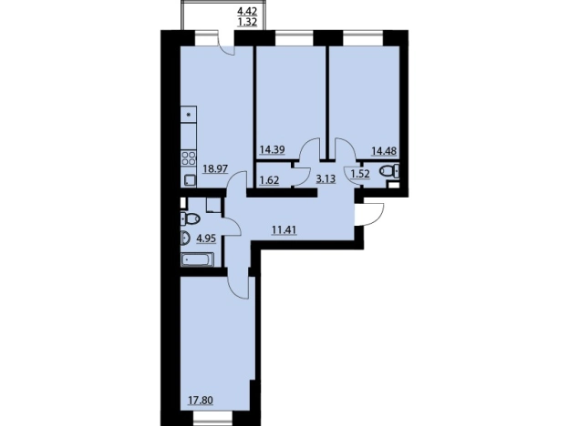 Купить трехкомнатную квартиру в новостройках на улице Шишкова в Воронеже. Вариант № 2955777, 0, площадь -  квм, цена 11242350 рублей