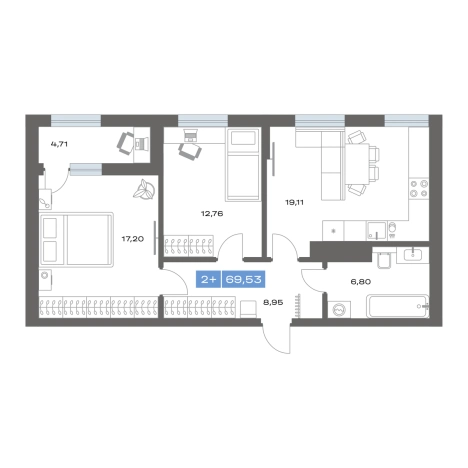 Купить квартиру в новостройках в ЖК "Пятнашка" в Тобольске. Вариант № 101685, 0, площадь -  квм, цена 6750000 рублей