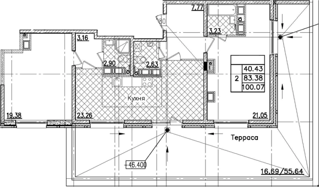 Купить трехкомнатную квартиру в новостройках у метро Садовая в Санкт-Петербурге. Вариант № 75050, 0, площадь -  квм, цена 34664807 рублей
