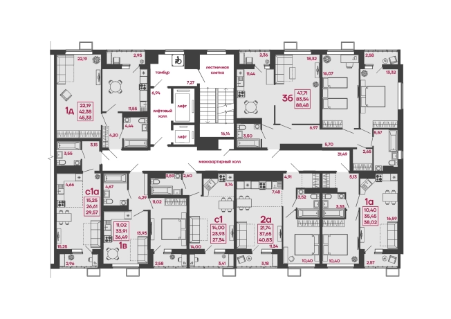 Купить трехкомнатную квартиру в новостройках в районе Железнодорожный в Пензе. Вариант № 140498, 1, площадь -  квм, цена 7432320 рублей