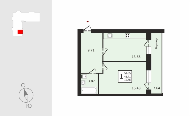 Купить квартиру в новостройках в ЖК Дом на Батурина,10 в Владимире. Вариант № 152023, 0, площадь -  квм, цена 6521450 рублей