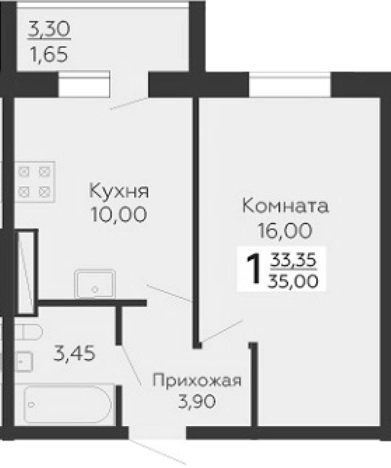 Купить однокомнатную квартиру в Всеволожске. Вариант № 6853866, 0, площадь -  квм, цена 4812500 рублей
