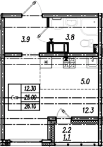 Купить Студию на вторичке в ЖК Цветной город в Санкт-Петербурге. Вариант № 9636046, 0, площадь -  квм, цена 4755602 рублей