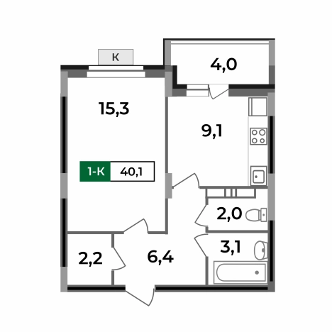 Купить квартиру в ЖК Маршал в Коврове. Вариант № 2731602, 0, площадь -  квм, цена 4431050 рублей