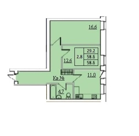 Купить двухкомнатную квартиру на улице Солодунова в Вологде. Вариант № 77942, 0, площадь -  квм, цена 7618000 рублей