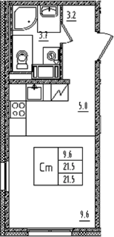 Купить Студию в ЖК Дыбенко парк в Санкт-Петербурге. Вариант № 7572828, 0, площадь -  квм, цена 7163907 рублей