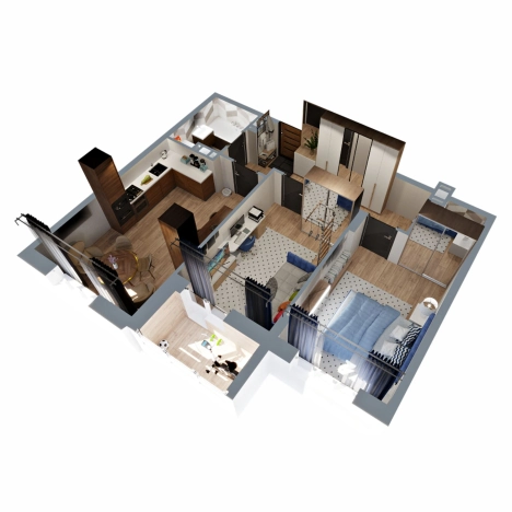 Купить квартиру в ЖК "Триумфальный" в микрорайоне Славный в Коврове. Вариант № 6848754, 1, площадь -  квм, цена 6108524 рублей