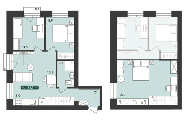 Купить четырехкомнатную квартиру в новостройках в Новосибирской области. Вариант № 8864347, 0, площадь -  квм, цена 7070000 рублей