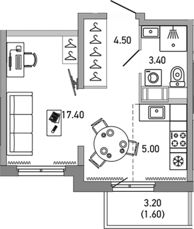 Купить Студию в ЖК LOVO в Сертолове. Вариант № 4838947, 0, площадь -  квм, цена 5262608 рублей
