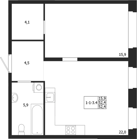 Купить однокомнатную квартиру в ЖК ЛДМ в Санкт-Петербурге. Вариант № 6851463, 0, площадь -  квм, цена 38016256 рублей