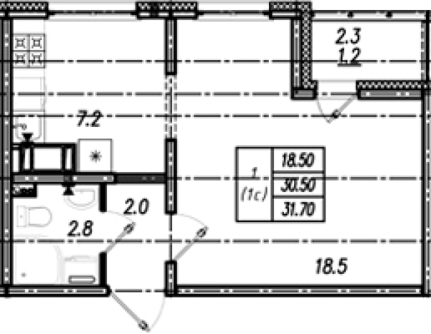 Купить однокомнатную квартиру на улице Муринская дорога в Санкт-Петербурге. Вариант № 9635701, 0, площадь -  квм, цена 5501693 рублей
