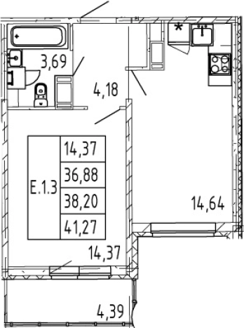 Купить квартиру в новостройках в Ленинградской области. Вариант № 88963, 0, площадь -  квм, цена 8567888 рублей
