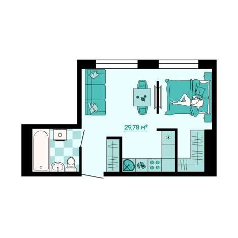 Купить однокомнатную квартиру в новостройках на улице Грязелечебница в Владивостоке. Вариант № 9916959, 0, площадь -  квм, цена 4764800 рублей