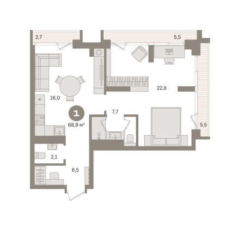 Купить однокомнатную квартиру в районе Нижегородский в Москве. Вариант № 8856258, 0, площадь -  квм, цена 21950000 рублей