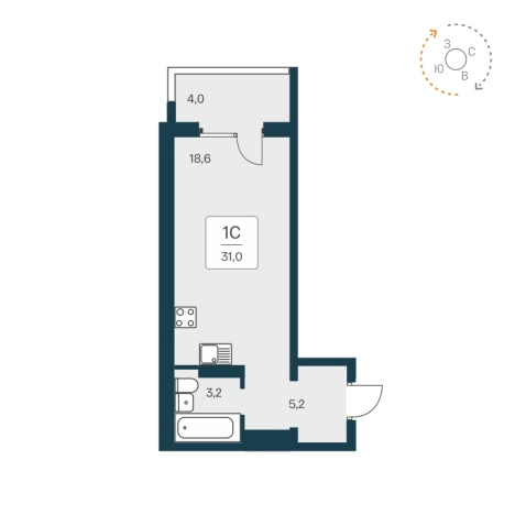 Купить Студию в новостройках в Новосибирской области. Вариант № 9883079, 0, площадь -  квм, цена 3650000 рублей