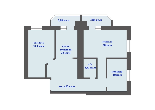 Купить трехкомнатную квартиру на улице Введенская в Рязани. Вариант № 10575075, 26, площадь - квм, цена 7700000 рублей