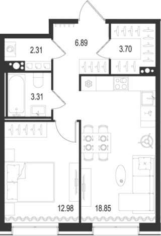 Купить квартиру в новостройках в ЖК Остров первых в Санкт-Петербурге. Вариант № 7260830, 0, площадь -  квм, цена 21046324 рублей
