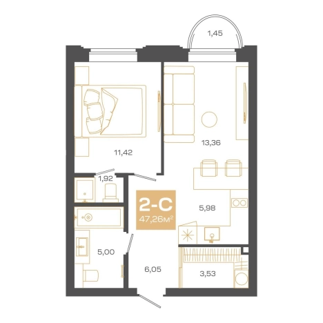 Купить двухкомнатную квартиру на улице Мусы Джалиля в Новосибирске. Вариант № 9959209, 0, площадь -  квм, цена 10920000 рублей