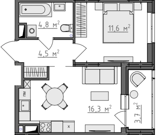 Купить квартиру в ЖК Квартал Новаторов в Владимире. Вариант № 155742, 0, площадь -  квм, цена 4646950 рублей