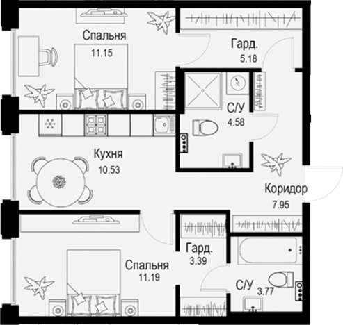 Купить квартиру в новостройках в ЖК ID Petrogradskaya в Санкт-Петербурге. Вариант № 4829198, 0, площадь -  квм, цена 31757000 рублей