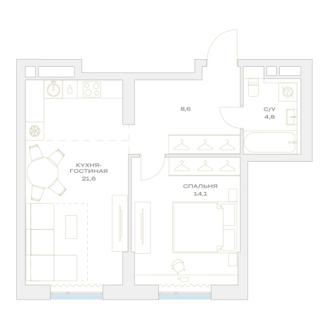 Купить двухкомнатную квартиру в ЖК Детали в Москве. Вариант № 879531, 0, площадь -  квм, цена 14885016 рублей