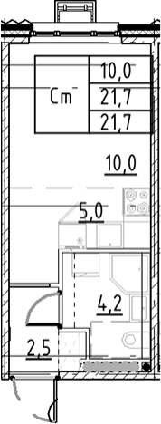 Купить квартиру в новостройках у метро Купчино в Санкт-Петербурге. Вариант № 7597484, 0, площадь -  квм, цена 5460349 рублей