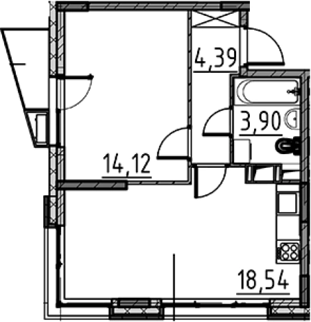 Купить двухкомнатную квартиру на улице Мира в Сертолове. Вариант № 8470268, 0, площадь - квм, цена 6881594 рублей