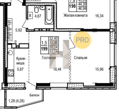 Купить однокомнатную квартиру в новостройках в ЖК Сказка в Ижевске. Вариант № 71736, 0, площадь -  квм, цена 4185550 рублей