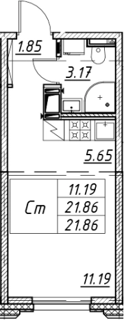 Купить Студию в ЖК Цивилизация на Неве в Санкт-Петербурге. Вариант № 7849576, 0, площадь -  квм, цена 7344653 рублей