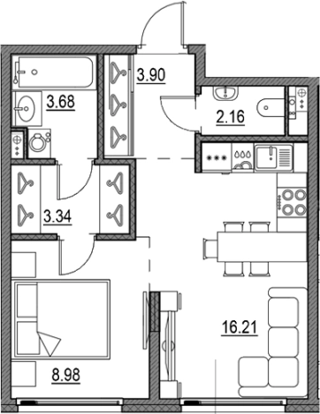 Купить квартиру в новостройках в ЖК Новая земля в Санкт-Петербурге. Вариант № 9150373, 0, площадь -  квм, цена 12581783 рублей
