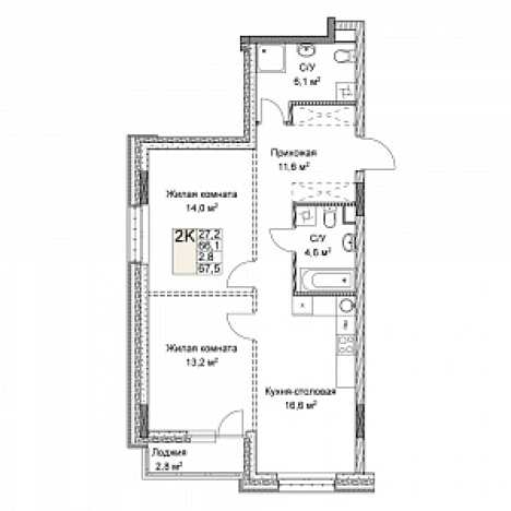 . Вариант № 139911, 0, площадь - 67 квм, цена 18852750 рублей