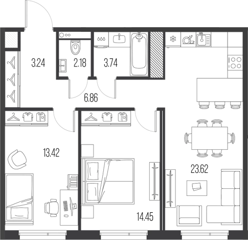 Купить трехкомнатную квартиру в ЖК Legenda Васильевского в Санкт-Петербурге. Вариант № 4837764, 0, площадь -  квм, цена 25178530 рублей