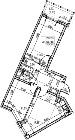 Купить двухкомнатную квартиру в ЖК Neva Residence в Санкт-Петербурге. Вариант № 4034847, 0, площадь - квм, цена 27485130 рублей