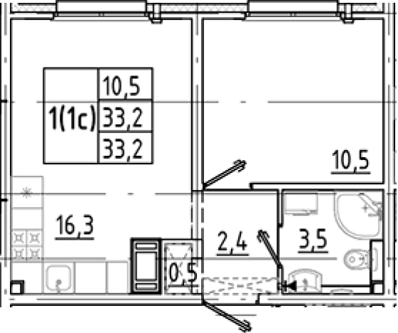 Купить двухкомнатную квартиру у метро Гражданский проспект в Санкт-Петербурге. Вариант № 8085563, 0, площадь -  квм, цена 5601304 рублей