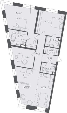 Купить квартиру в ЖК FORIVER в Москве. Вариант № 73804, 0, площадь -  квм, цена 55030400 рублей