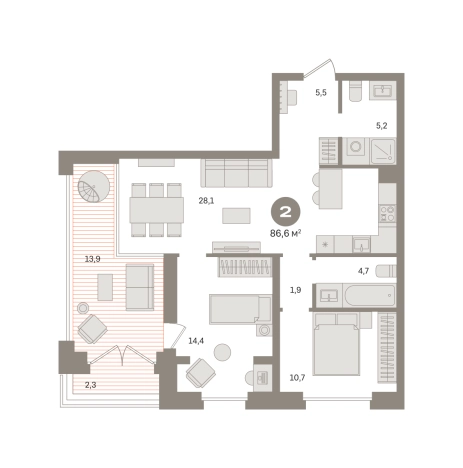 Купить двухкомнатную квартиру у метро Фонвизинская в Москве. Вариант № 8625376, 0, площадь -  квм, цена 32220000 рублей
