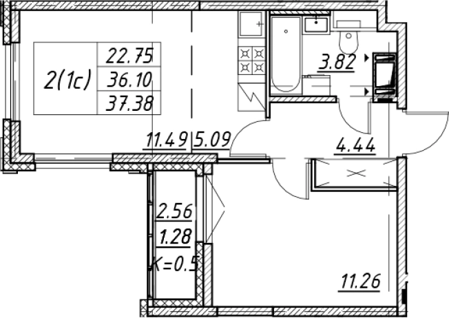 Купить двухкомнатную квартиру в новостройках в ЖК Цивилизация на Неве в Санкт-Петербурге. Вариант № 7849587, 0, площадь -  квм, цена 14091512 рублей