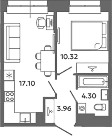 Купить квартиру в ЖК Загляденье в Ленинградской области. Вариант № 6631701, 0, площадь - квм, цена 5742125 рублей