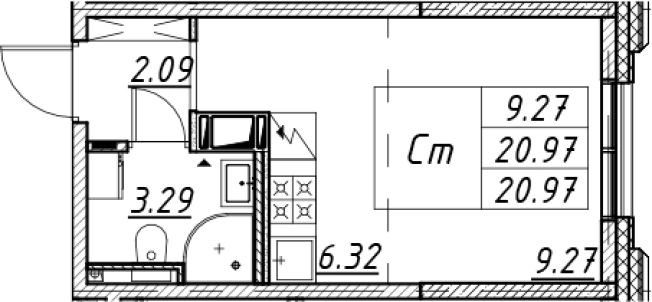 Купить квартиру в новостройках у метро Елизаровская в Санкт-Петербурге. Вариант № 7850272, 0, площадь -  квм, цена 7306975 рублей