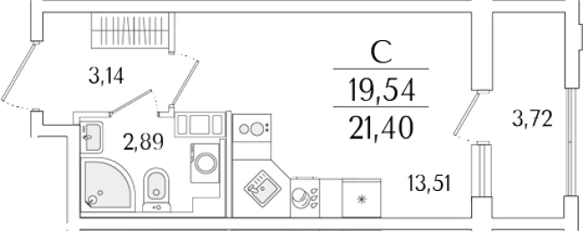 Купить Студию в новостройках в районе Фрунзенский в Санкт-Петербурге. Вариант № 6258027, 0, площадь -  квм, цена 8859874 рублей