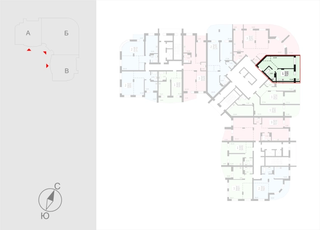 Купить однокомнатную квартиру в ЖК Отражение в Владимире. Вариант № 74041, 1, площадь -  квм, цена 7367100 рублей