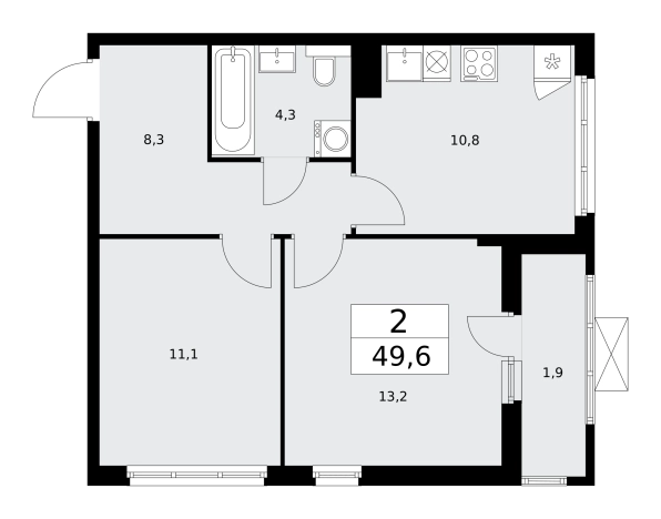 Купить двухкомнатную квартиру в ЖК Бунинские кварталы в Москве. Вариант № 489441, 0, площадь -  квм, цена 18273632 рублей