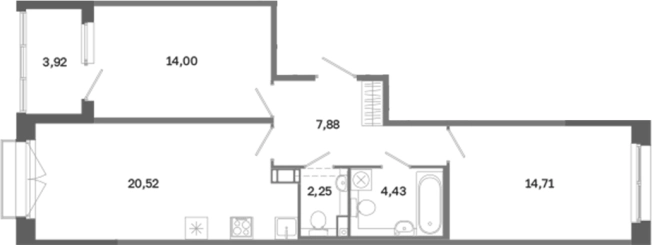 Купить трехкомнатную квартиру у метро Обводный Канал в Санкт-Петербурге. Вариант № 6260439, 0, площадь -  квм, цена 29164788 рублей